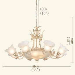 Peinture classique traditionnelle pour lustre en métal de style mini