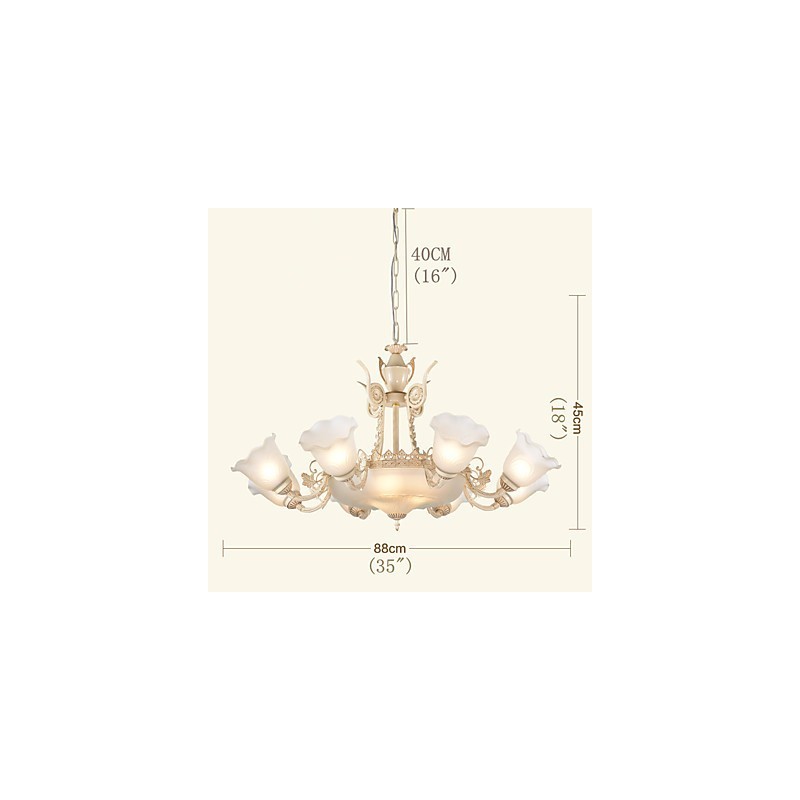 Peinture classique traditionnelle pour lustre en métal de style mini