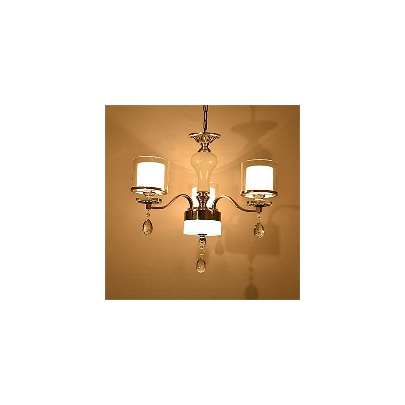 Lustre en cristal et métal galvanisé moderne et contemporain