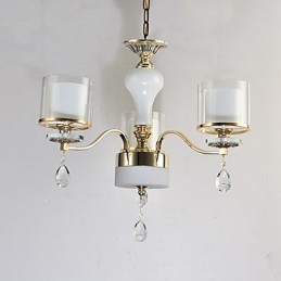 Lustre en cristal et métal galvanisé moderne et contemporain