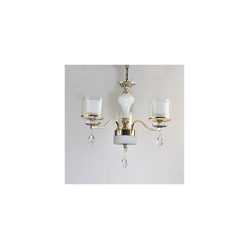 Lustre en cristal et métal galvanisé moderne et contemporain