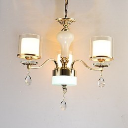 Lustre en cristal et métal galvanisé moderne et contemporain
