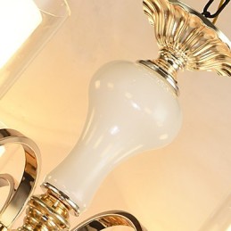 Lustre en cristal et métal galvanisé moderne et contemporain