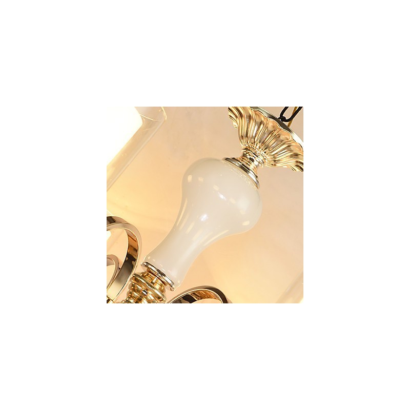 Lustre en cristal et métal galvanisé moderne et contemporain