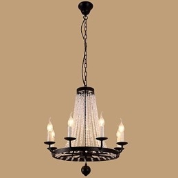 Lustre à 8 lumières moderne contemporain traditionnel classique rustique Lodge vintage rétro lanterne tambour pays île globe bol