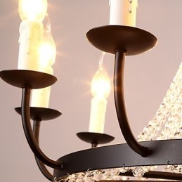 Lustre à 8 lumières moderne contemporain traditionnel classique rustique Lodge vintage rétro lanterne tambour pays île globe bol