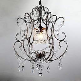 Lustre moderne au design vintage, luminaire suspendu en cristal pour loft