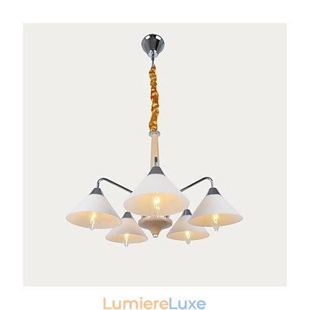Lustre contemporain moderne à 5 lumières pour Lustre contemporain moderne à 5 lumières pour