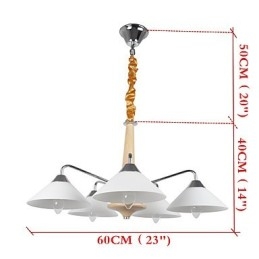 Lustre contemporain moderne à 5 lumières pour