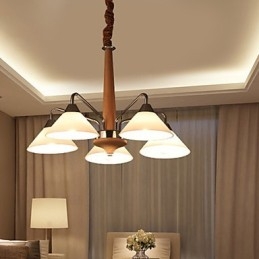 Lustre contemporain moderne à 5 lumières pour