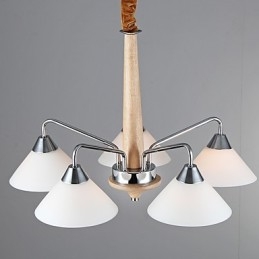 Lustre contemporain moderne à 5 lumières pour