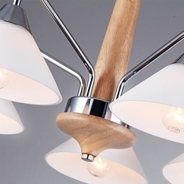 Lustre contemporain moderne à 5 lumières pour