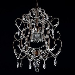Lustre moderne au design vintage, luminaire suspendu en cristal pour loft