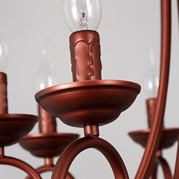 Lustre 8 lumières moderne contemporain traditionnel Lodge vintage rétro campagne peinture caractéristique pour cristal métal