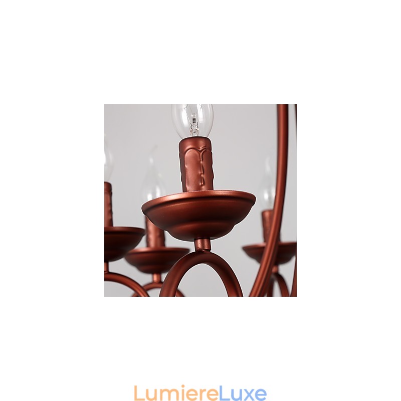 Lustre 8 lumières moderne contemporain traditionnel Lodge vintage rétro campagne peinture caractéristique pour cristal métal