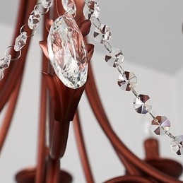 Lustre 8 lumières moderne contemporain traditionnel Lodge vintage rétro campagne peinture caractéristique pour cristal métal