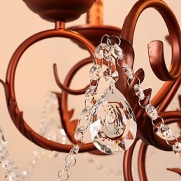 Lustre 8 lumières moderne contemporain traditionnel Lodge vintage rétro campagne peinture caractéristique pour cristal métal