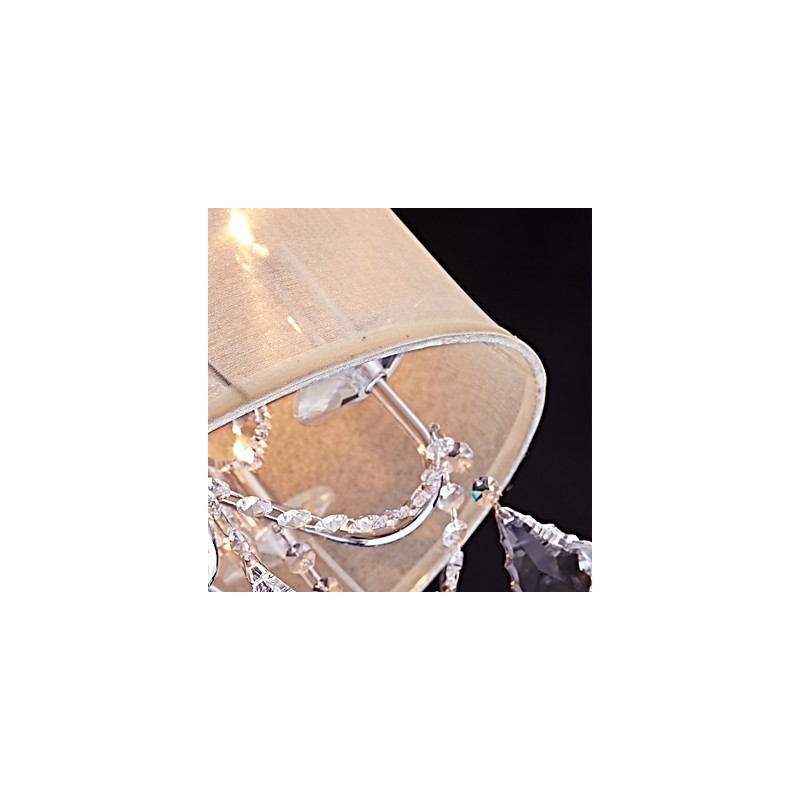Lustre en métal de style mini cristal moderne, contemporain, traditionnel, classique, campagnard, avec fonction chromée