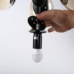 Peinture rétro classique traditionnelle pour lustre en métal de style mini