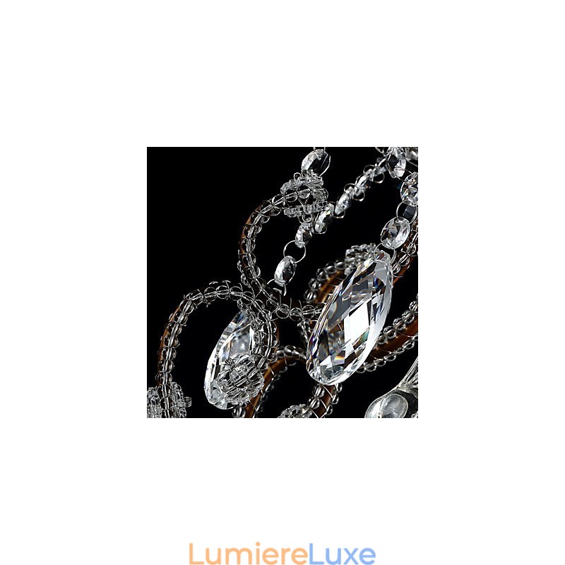 Lustre moderne au design vintage, luminaire suspendu en cristal pour loft