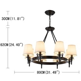 Lustre encastré à 8 lumières, une lumière, deux styles, moderne, contemporain, traditionnel, classique, rustique, peinture