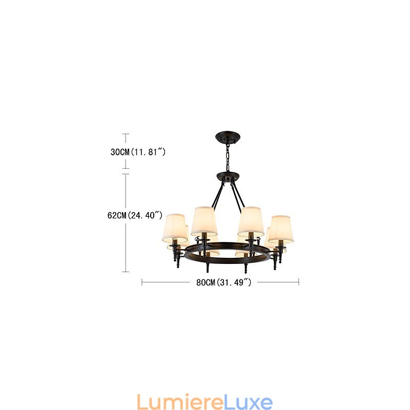 Lustre encastré à 8 lumières, une lumière, deux styles, moderne, contemporain, traditionnel, classique, rustique, peinture