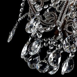 Lustre moderne au design vintage, luminaire suspendu en cristal pour loft