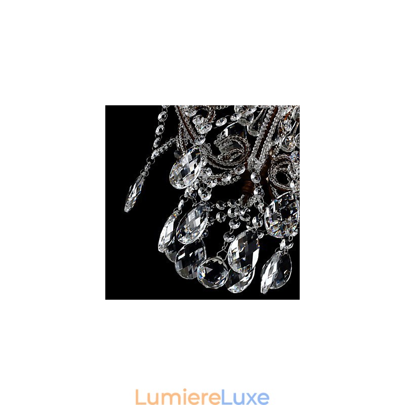 Lustre moderne au design vintage, luminaire suspendu en cristal pour loft