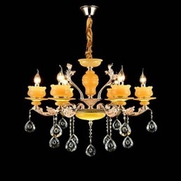 Lustre en alliage de zinc classique traditionnel pour mini lustre en métal à 6 ampoules