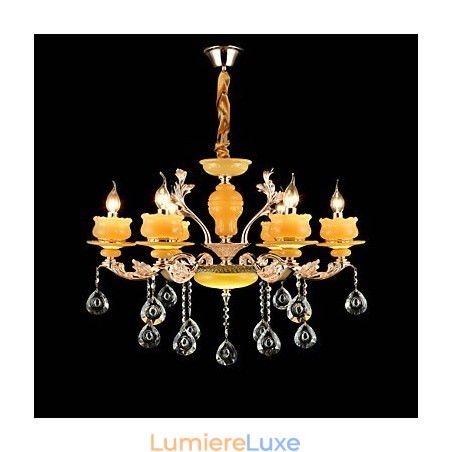 Lustre en alliage de zinc classique traditionnel pour mini lustre en métal à 6 ampoules Lustre en alliage de zinc classique traditionnel pour mini lustre en métal à 6 ampoules