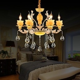 Lustre en alliage de zinc classique traditionnel pour mini lustre en métal à 6 ampoules