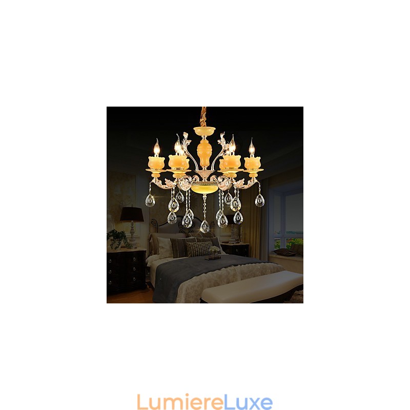Lustre en alliage de zinc classique traditionnel pour mini lustre en métal à 6 ampoules