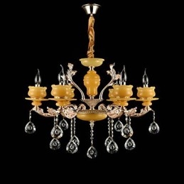 Lustre en alliage de zinc classique traditionnel pour mini lustre en métal à 6 ampoules