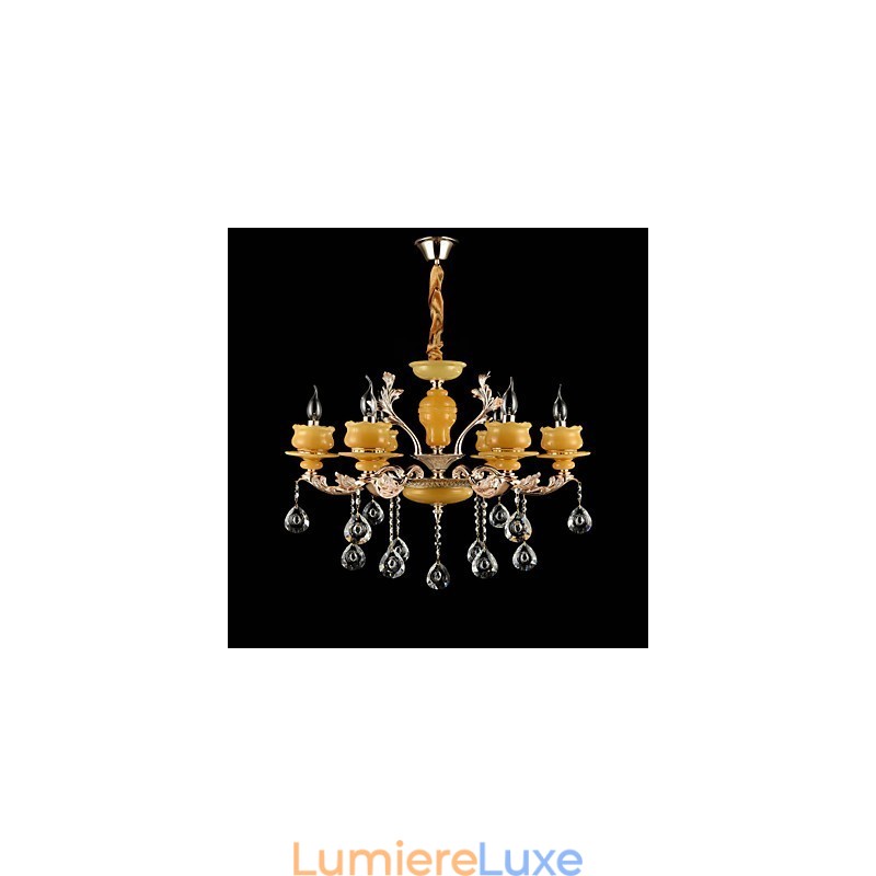 Lustre en alliage de zinc classique traditionnel pour mini lustre en métal à 6 ampoules