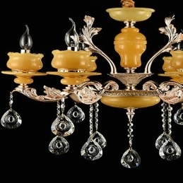 Lustre en alliage de zinc classique traditionnel pour mini lustre en métal à 6 ampoules
