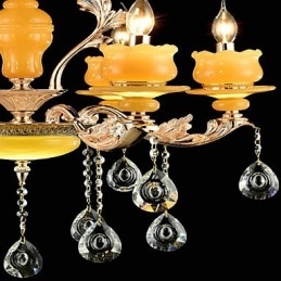 Lustre en alliage de zinc classique traditionnel pour mini lustre en métal à 6 ampoules