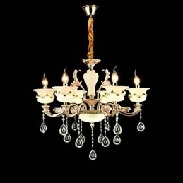 Lustre en alliage de zinc classique traditionnel pour mini lustre en métal à 6 ampoules