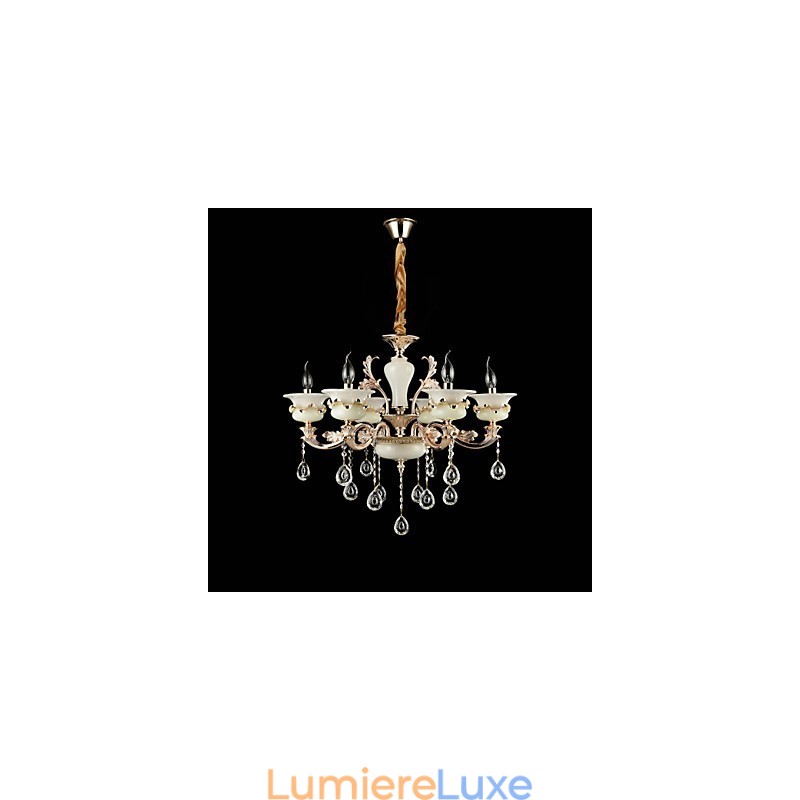 Lustre en alliage de zinc classique traditionnel pour mini lustre en métal à 6 ampoules