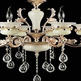 Lustre en alliage de zinc classique traditionnel pour mini lustre en métal à 6 ampoules
