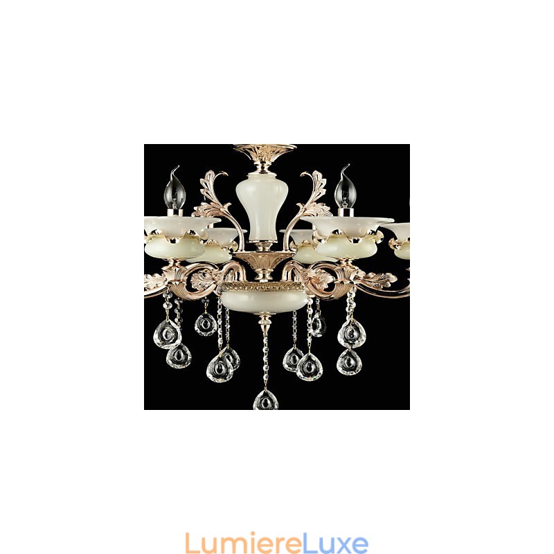 Lustre en alliage de zinc classique traditionnel pour mini lustre en métal à 6 ampoules