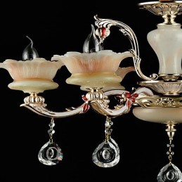 Suspension en métal style mini cristal, style moderne, contemporain, traditionnel, classique, en alliage de zinc