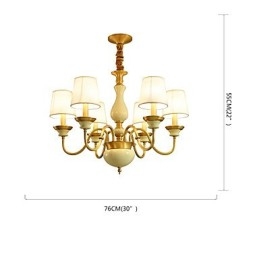 Lustre tout en cuivre Lustre décoratif en jade D