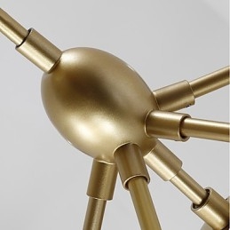 Lampe suspendue en métal et verre de style européen moderne à quinze lampes, style Modo, luminaire décoratif de style industriel pour le hall d'entrée