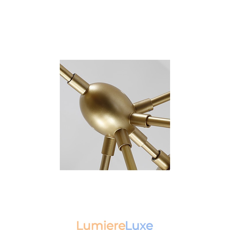 Lampe suspendue en métal et verre de style européen moderne à quinze lampes, style Modo, luminaire décoratif de style industriel pour le hall d'entrée