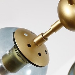 Lampe suspendue en métal et verre de style européen moderne à quinze lampes, style Modo, luminaire décoratif de style industriel pour le hall d'entrée