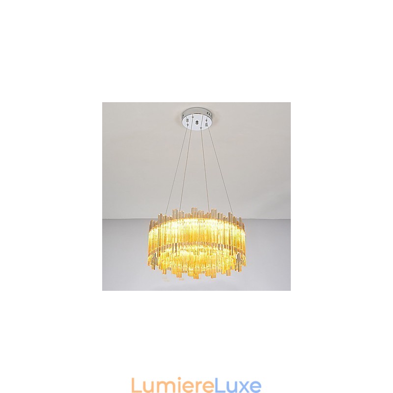 Suspension en bambou et bois de style mini, peinture classique traditionnelle