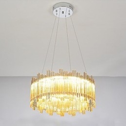 Suspension en bambou et bois de style mini, peinture classique traditionnelle