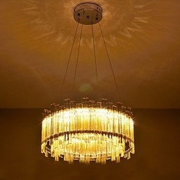 Suspension en bambou et bois de style mini, peinture classique traditionnelle