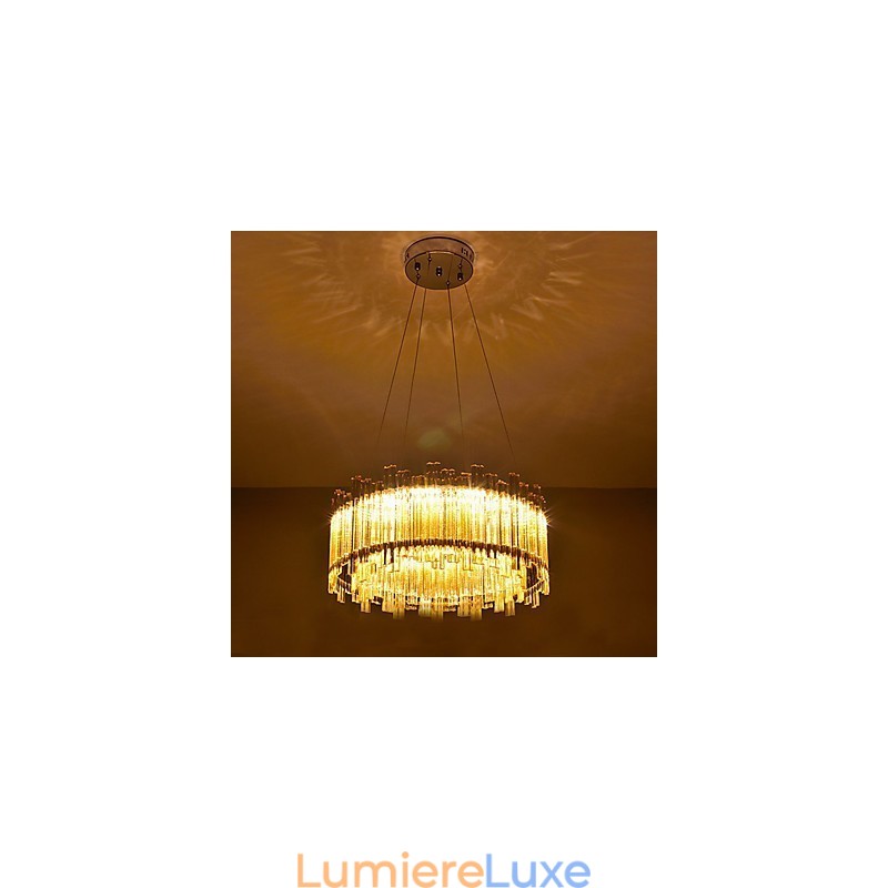 Suspension en bambou et bois de style mini, peinture classique traditionnelle