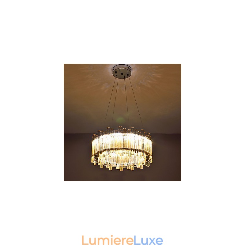 Suspension en bambou et bois de style mini, peinture classique traditionnelle